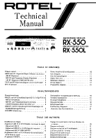 Rotel RX-550-550L - Technical manual 